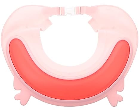 Verstellbare Waschhaube aus Kunststoff Rosa für Kleinkinder | Geruch, Tragbar für Bad und Haare, Weicher Schutzrand, Passend für Säuglinge und Kinder