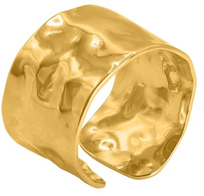 Heideman Ringe Manli gold farbend poliert Damenring aus Edelstahl für Frauen