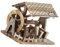 ABOOFAN Hölzerne Hand Wasserrad Tischdekoration Wassermühle Verzierung Landhausstil Holzhandwerk Holzhaus Handwerk Desktop Holzhandwerk Hausfigur Verzierung Holzhausmodell