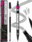 iMethod Microblading Augenbrauenstift - Eyebrow Pencil 2-in-1 Dual-Ended Augenbrauenstift mit 4-Zinken-Micro-Gabelspitzen-Applikator & präziser Pinselspitze erzeugt natürliche Augenbrauen, Schwarz