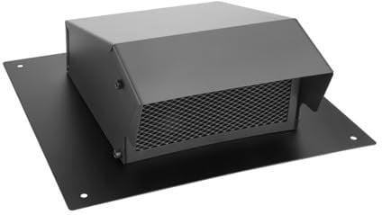 Roof Vent Cap Exhaust Air Vent Cover for Extractor Fans, Stainless Steel Exterior Exhaust Vent Collar Ventilation Removable Vent for Attic Black (Black-6Inch)