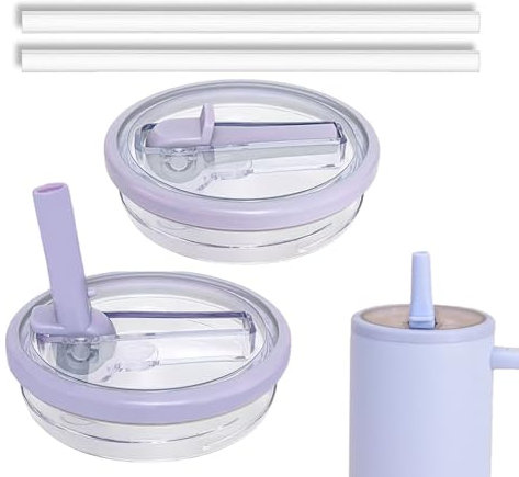 Paquete de 2 tapas de vaso de 40 onzas de repuesto compatibles con Stanley Quencher, a prueba de fugas, resistentes a salpicaduras, funda reutilizable para vaso Stanley Cup (gris azul)