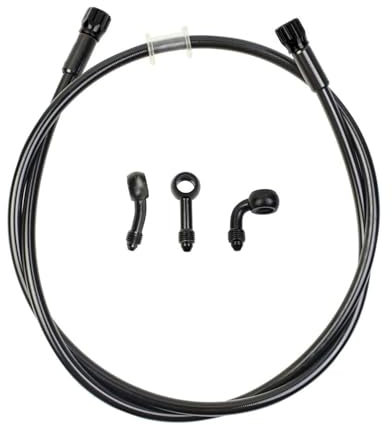 Universal Motorrad Hydraulik Bremsölschlauch CNC Craft Erhältlich in 400mm bis 2400mm M10 Montageloch Drehbare Armaturen Für Motorroller Motorräder ATV Off-Road Fahrzeuge(1200mm)