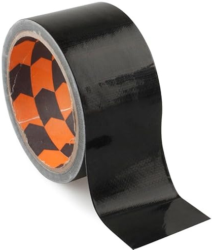 VoltShine Kompaktes Gafferband in Schwarz, hergestellt aus verstärktem Stoff, 50 mm breit und 10 m lang.