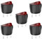 SCOOYUCK 5 Pièces Interrupteur à Bascule Rond, SPDT 23mm 3 Broches ON-ON, 12V 24V 125V 250V Interrupteur a bascule, Pour Voiture Bateau Appareils Ménagers