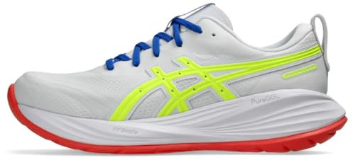 ASICS Herren Gel-Cumulus 27 Laufschuhe, Weiß/Sicherheitsgelb, 48 EU