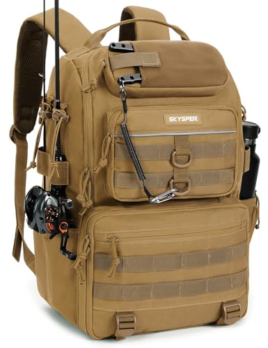 SKYSPER 40L Angelrucksack mit Rutenhalter Herren