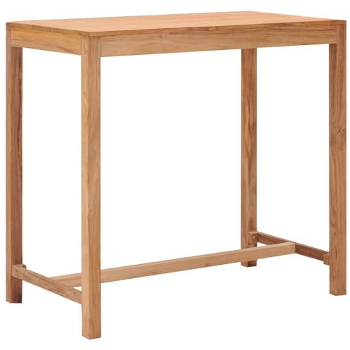 LLEZKBR Outdoor Outdoor Tisch Bartisch 110x60x105cm Teakholz massiv