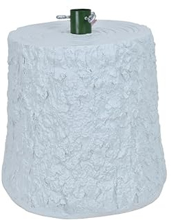 COSE DA CASA Supporto Piede per Albero di Natale Verde o innevato Tronco Bianco h 24 Base in vetroresina Supporto Realistico Elegante Albero Max Altezza cm 150/180