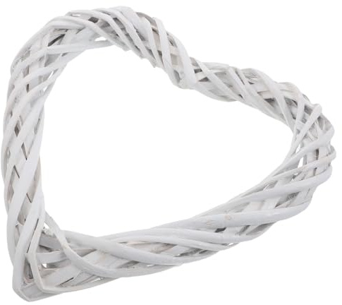 GOOHOCHY Braided Heart-shaped Wreath Grapevine for Christmas Wedding Decor Hanging Ornament for Door Party Decoration
