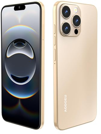 AODOEU Smartphone Offerta Android 14,64GB+ 1TB Espandibile, Cellulare in Offerta con 6.56 FHD+, Fotocamere 21MP+8MP, Dual SIM 4G Telefoni Cellulari, WiFi/GPS/Face ID/OTG-Oro