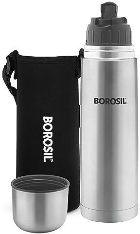 Botella de agua aislada de 34 onzas, termo aislado al vacío de doble pared con funda de mano, a prueba de fugas, botellas de agua de acero inoxidable sin BPA, mantiene el calor y el frío las 24 horas,