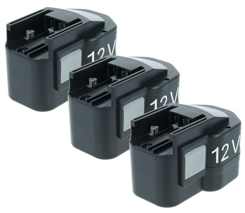 vhbw 3X Akku kompatibel mit Förch BXS12 Werkzeug (1500 mAh, NiMH, 12 V)