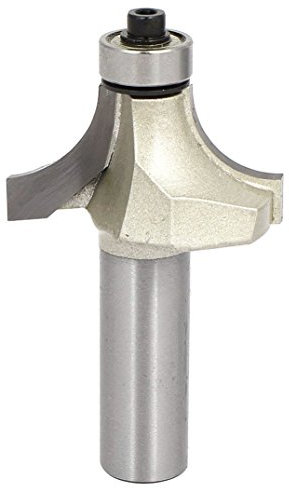 LDEXIN Double Flute Round Over Edging Forming Router Bit Woodworking Ball Bearing Bit 1/4 Shank 3/4 Cutting Dia(1/4 x 3/4)