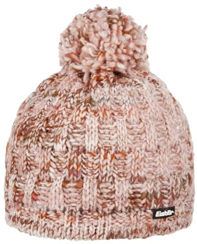 Eisbär Chari Bommelmütze Beanie Strickmütze Skimütze Wintermütze Wollmütze Damen/Herren - Made in the EU mit Futter, Futter Herbst-Winter Winter