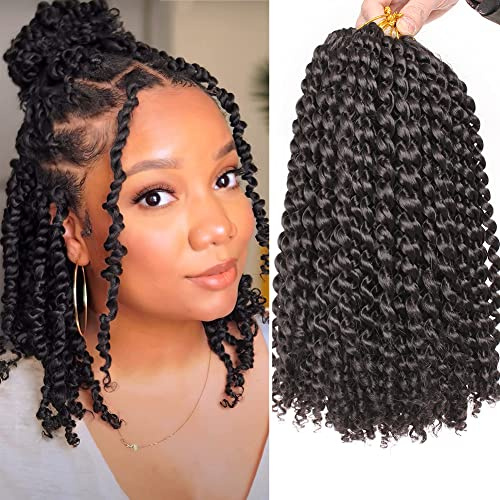 Xtrend Lot de 7 paquets d’extension de cheveux synthétiques Passion Twist ondulés pour dreadlocks papillons, 30,5 cm, 18 mèches/paquet, 4#