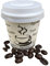 100 x 7oz (200cc) Single Wall Printed Paper Cups with Lids for Hot & Cold Drinks Premium Disposable Coffee/Tea Paper Cups for Home, Café, Work.