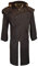 WALKER AND HAWKES - Men's and Women 100% Wax Cotton Stockman Olive Brown Water Resistent Heavyweight Cape Coat - Brown - X-Small