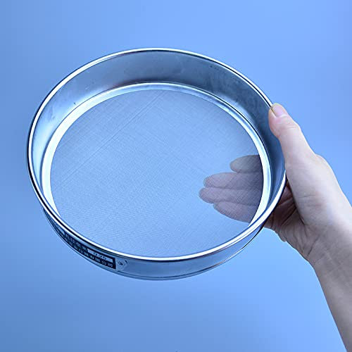 JINGERL Dia 20 cm da 10mesh a 200 mesh in acciaio inox rete in acciaio inox croming del corpo setaccio standard di prova standard setatore setatorio setaccio (Color : 40 mesh(0.45mm))