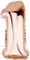 DekoRex Folienballon Rosegold 40cm Geburtstag Jubiläum Hochzeit Deko (Zahl 1)