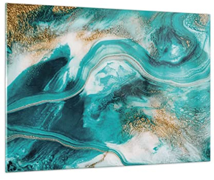 Bilder auf Glas 100x70cm Glasbild Wasser Meer Ozean Groß Wanddeko Bild im Glas Schlafzimmer Küche Deko Wandbilder Dekoration Wohnzimmer Modern Wall Decor Glasdruck Wand Kunstdruck Art GAA100x70-5108