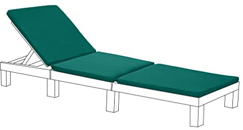Gardenista Liegenauflage, Auflage für Gartenliege 194 x 66 x 5 cm,Auflagen für Deckchair,Polsterauflage für Sonnenliege Strandliege,Kissen für Liegestuhl Wasserbeständig & Leicht (Grün)
