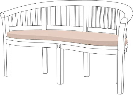 Gardenista Gebogene Banana-Bankauflage | Outdoor Indoor Bankpolster | Wasserabweisende Gartenbankauflage rutschfeste Bankpolster | Langlebige Stuhlkissen,Einfach zu reinigen Bankkissen (Stein)