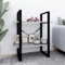 WIFESE Bücherregal 60x30x70 cm 2 Fächer Holzregal Standregal Bookshelf Aufbewahrungsregal Raumteiler Lagerregal Aktenregal Industrie Style Regal für Wohnzimmer Büro Holzwerkstoff Betongrau