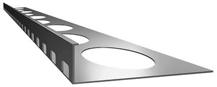 Renoplast® SZ10 Profilé aluminium pour marches d'escalier pour sols en résine | 200cm alu | Profilé pour nez de marche | Cornière d'escalier | Profilé pour marches en aluminium | Rail pour carrelage