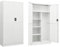 Keketa Schließfachschrank Garderobenschrank Umkleideschrank Stahlschrank Lagerschrank Metallschrank Schrank Mehrzweckschrank mit 2 Türen und 4 Einlegeböden Weiß 90x40x180 cm Stahl