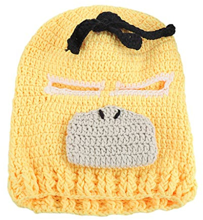 Niedliche lustige Gesichtsmaske gestrickt für kreative Räubermütze Ski Vollgesichtsabdeckung Winter Sturmhaube Outdoor Kaltes Wetter Skifahren Ri