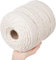 Makramee Garn 4mm x 300m Baumwollschnur Boho Deko 100% Baumwolle Natürliche Baumwollgarn Baumwollkordel für DIY Handwerk wie Makramee Wandbehang,Wandteppichen