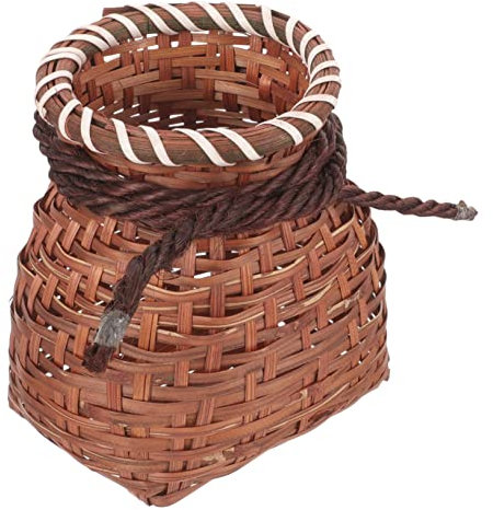 Cabilock Pack Fischkorb Aus Bambus Eierkorb Aus Rattan Korb Aus Brot Geflochten Markt-einkaufskorb Angeln Weidenkorb Knoblauch Korb Weinkorb Bambus Weben Kind Kleiner Korb Chinesischer Stil
