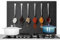 KitchenYeah© Antisalpicaduras Cocina 80x55 cm Protector Salpicaduras Pared Chapa Aluminio Kitchen Panel Vitrocerámica Accesorios Salpicadero Decoración Especias - Cucharas - Mesa - Rústico