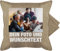 Kissenbezug - Geschenk mit Bild I eigenem Foto I Name I eigener Text I Wunschtext - 50 x 50 cm - Beige Natur - Kissen selber Machen fotokissen selbst drucken own Photo kopfkissen Schriftzug und