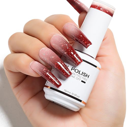 Nicedeco Color Changing Gel Nail Polish, UV/LED Temperature Change Gel Polish, Nail Art Manicure Pedicure, Salon & Home Use - Long Lasting & Easy to Apply 15ML-003