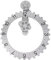 ciciglow 3D-Uhr mit Beweglichem Zahnrad, Einseitiges Mechanisches Zahnrad, Drehbares Stundenrad, Wandkunst, Dekorative Uhr für Zuhause und Wohnzimmer (Silver)