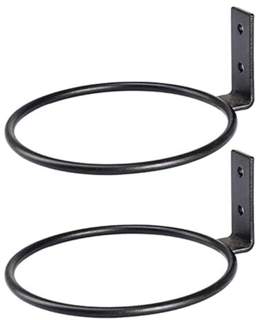 Wall Plant Pot Holder, 2PCS 4inch Foldable Heavy Duty Metal Wall Mounted Flower Pot Ring Holder, Flower Planter Hangers Racks, Metal Flower Pot Holder Hangers for Outdoor and Indoor Use
