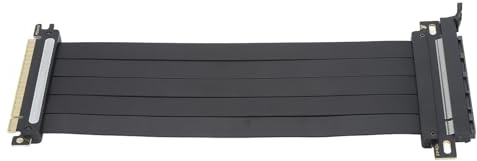 ciciglow PCIe 4.0 X16 GPU-Riser-Kabel, 180-Grad-Anschluss. PCIe-Extender Unterstützt Bis zu 64 GB Hochgeschwindigkeits-Erweiterungsport-Adapter, EMI-geschirmt (300 mm)
