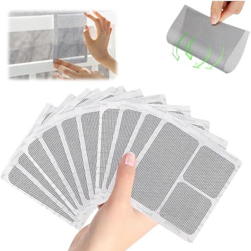 30 Pièces Kit de Réparation de Fenêtre, Réparation de Moustiquaires Réparation D'écran de Fenêtres, Patch Repare Moustiquair, Ruban Réparation Auto-Adhésif Pour Trous et Déchirure