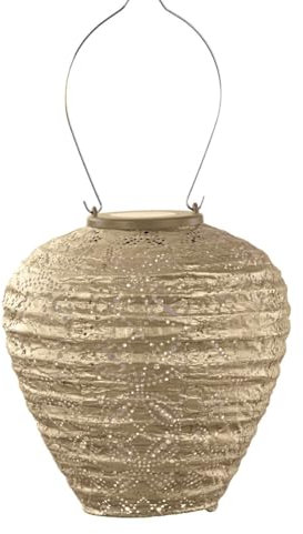 LUMIZ Solarlaterne - für Außen - Mandela - Ballon - Gartenbeleuchtung - Solarlampen - Gartendeko - 20cm - Gold