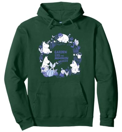 Moomin Garden Life In Moominvalley Blaudruck Pullover Hoodie