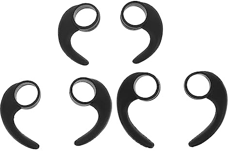 Angoily 6 Stück Silikon Ohrhaken Schwarz Für in-Ear Kopfhörer