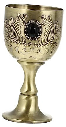 Mikinona Copa de Comunión de Lujo Copa Cáliz de Metal Mini Cáliz de Vino Tinto para Decoración de Bodas