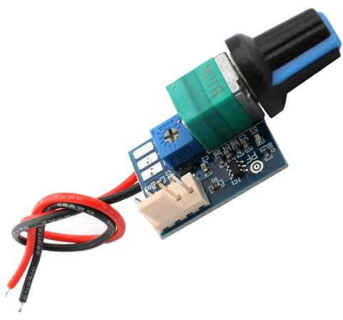 RUNCCI-YUN 1Pcs PWM Fan Speed Controller,4 Wires 0-5V 12V Fan Speed Controller PWM Speed Control On Off Switch for PC CPU Case Fan with Knob