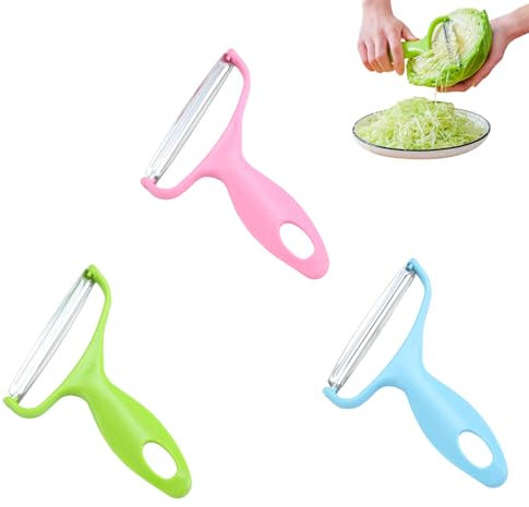 FHBHJNATC 3 Pezzi Pelapatate Colore Diverso, Pela Patate Grande, Sbuccia Patate Acciai Inossidabili, Pelatore per Tutti I Tipi Di Verdura Come Cavoli, Cavolini, Patate, Carote, Ecc