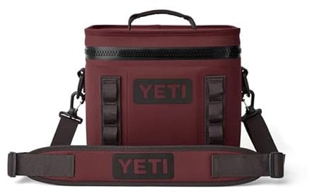 YETI Hopper Flip 8 Cool Bag, Portable & Insulated Backpack Cooler, Wild Vine Red