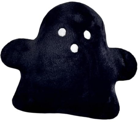Halloween Geisterkissen, Geisterplüsch, Geister Kuscheltier Halloween Deko, Halloween Geister Figure Geisterstofftier Für Halloween Kinder Geschenk Deko Geister Wurfkissen (Schwarz,30x40 CM)