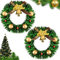 2 Stücke Mini Weihnachtskranz Mini Girlande Weihnachten Mini Weihnachtsschmuck Kranz,Puppenstube Weihnachten Kranz für Puppenhaus Dekoration Weihnachten