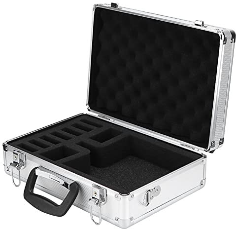 Transmitter Bag Carry Case for JR for FUTABA for FLYSKY, Aluminum Portable Handbag Hard Case for Transmitter Remote Controller RC Transmitter Case RC Airplane Single Stand Up Trans